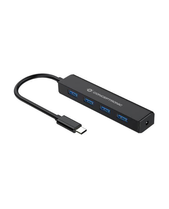 Conceptronic CTC4USB3 hub & concentrateur USB 3.2 Gen 1 (3.1 Gen 1) Type-C 5000 Mbit/s Noir
