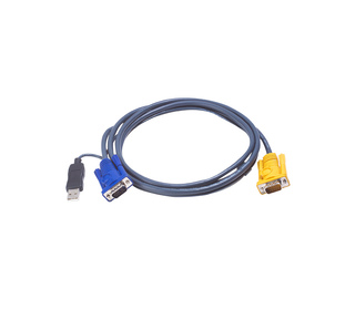 ATEN Câble KVM USB 1,8m avec SPHD 3 en 1 et convertisseur PS/2 vers USB intégré