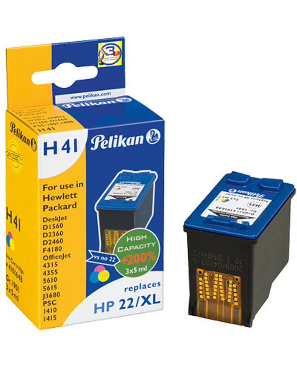 Pelikan H41 cartouche d'encre 3 pièce(s) Rendement standard Cyan, Magenta, Jaune