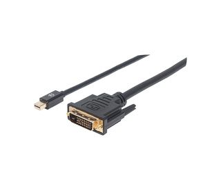 Manhattan 152150 câble vidéo et adaptateur 1,8 m Mini DisplayPort DVI-D Noir