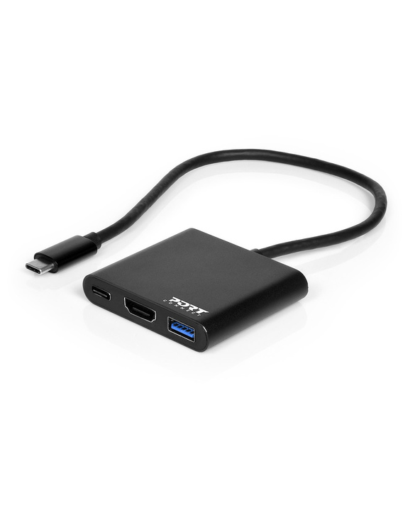Port Designs 900140 station d'accueil Avec fil USB 3.2 Gen 1 (3.1 Gen 1) Type-C Noir