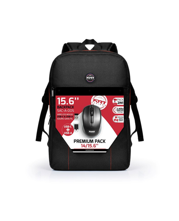 Port Designs 501901 sacoche d'ordinateurs portables 39,6 cm (15.6") Sac à dos Noir