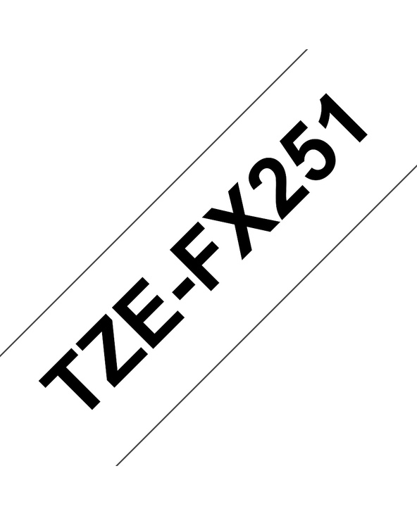 Brother TZE-FX251 ruban d'étiquette Noir sur blanc
