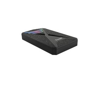 TooQ TQE-2550RGB Boîtier de disques de stockage Boîtier disque dur/SSD Noir 2.5"