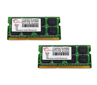 G.Skill 8GB DDR3-1066 SQ module de mémoire 8 Go 2 x 4 Go 1066 MHz