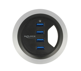 DeLOCK 62868 hub & concentrateur USB 3.2 Gen 1 (3.1 Gen 1) Type-A 5000 Mbit/s Noir