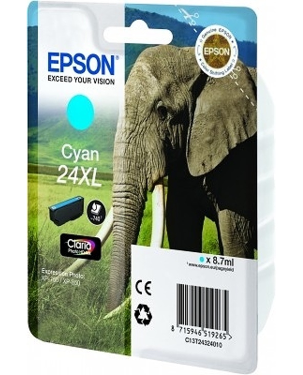 Epson Elephant Cartouche "Eléphant" - Encre Claria Photo HD C (XL)