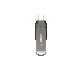 Lexar JumpDrive LJDD400064G-BNQNG lecteur USB flash 64 Go USB Type-C 3.2 Gen 1 (3.1 Gen 1) Gris