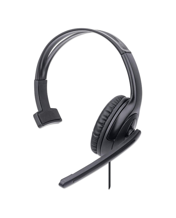 Manhattan 179874 écouteur/casque Avec fil Arceau Bureau/Centre d'appels USB Type-A Noir