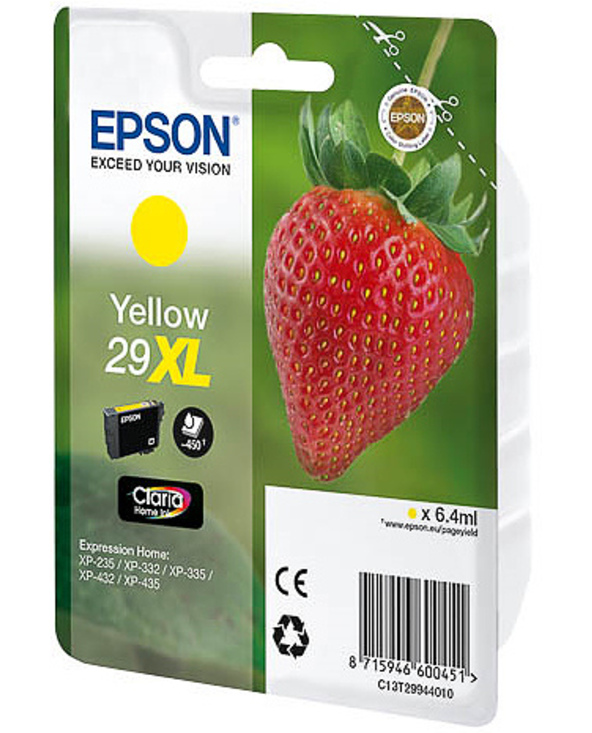 Epson Strawberry 29XL Y cartouche d'encre 1 pièce(s) Original Rendement élevé (XL) Jaune
