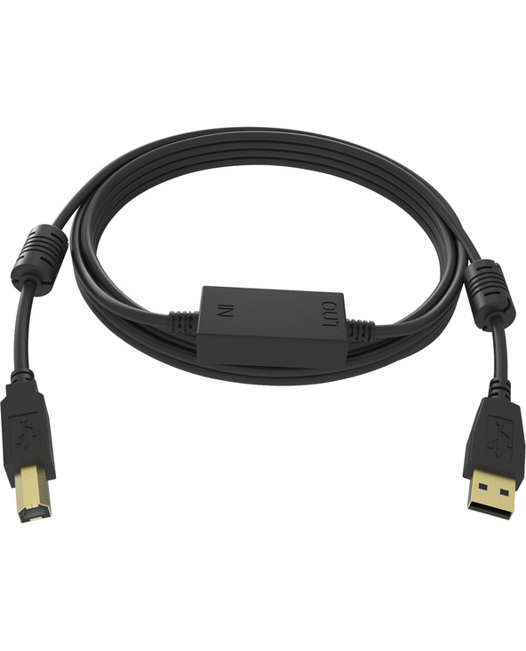 Vision TC 15MUSB+/BL câble USB 15 m USB 2.0 USB A USB B Noir