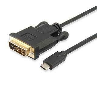 Equip 133468 câble vidéo et adaptateur 1,8 m USB Type-C DVI-D Noir