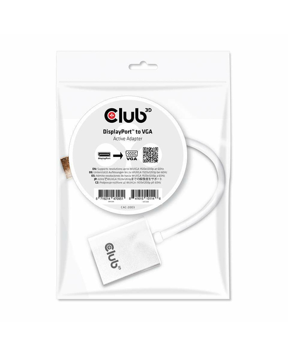 CLUB3D Displayport to VGA Active Adapter