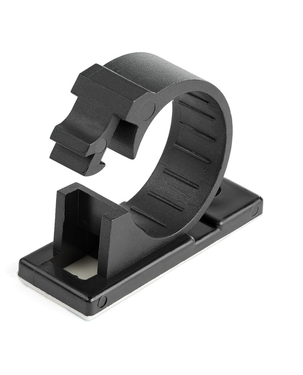 StarTech.com 100 Pinces Attache Câbles Adhésives Noir, Organiseur Câbles Réseau/Ethernet/Bureau/Ordinateur, Range Câbles Bureau 