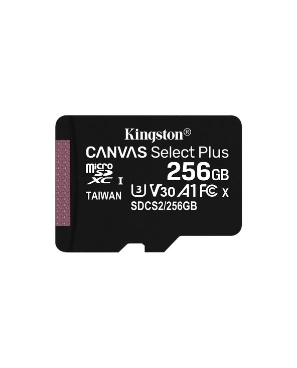 Kingston Technology Carte micSDXC Canvas Select Plus 100R A1 C10 de 256 Go sans ADP