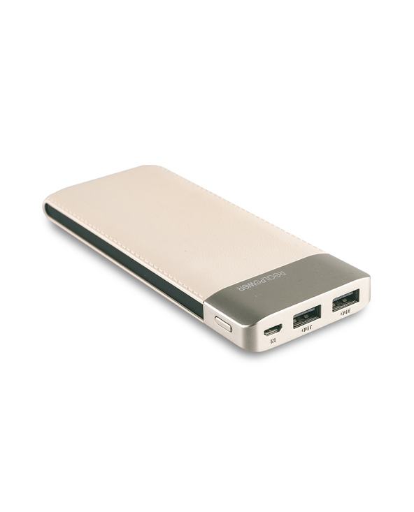 RealPower PB-8000 Fashion Lithium Polymère (LiPo) 8000 mAh Noir, Champagne