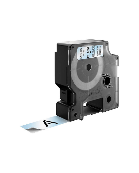 DYMO D1 - Standard Étiquettes - Noir sur transparent - 19mm x 7m