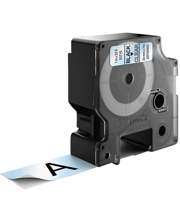DYMO D1 - Standard Étiquettes - Noir sur transparent - 24mm x 7m
