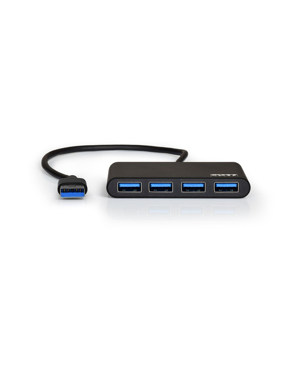 Port Designs 900121 hub & concentrateur USB 3.2 Gen 1 (3.1 Gen 1) Type-A 5000 Mbit/s Noir