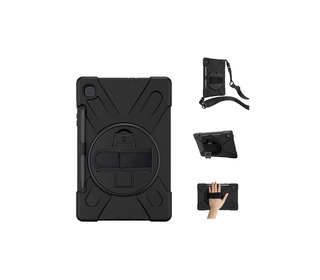 DLH СOQUE RENFORCEE AVEC BANDOULIERE, POIGNEE ROTATIVE ET PIED SUPPORT POUR SAMSUNG GALAXY TAB S6 LITE (SM-P610 / SM-P615) Anti-