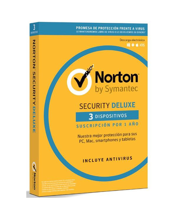 Symantec Norton Security Deluxe 3.0 Sécurité antivirus Base Espagnol 1 licence(s) 2 année(s)