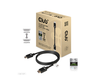 CLUB3D Ultra High Speed HDMI 4K120Hz, 8K60Hz Certified Cable 48Gbps M/M 1 m/3.28 ft