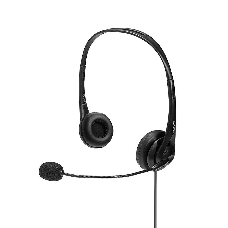 Lindy 42870 écouteur/casque Avec fil Arceau Appels/Musique USB Type-A Noir