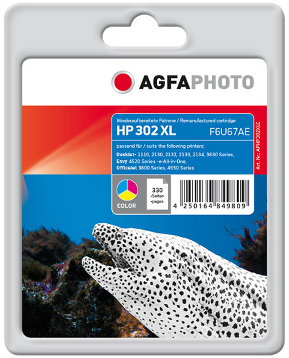 AgfaPhoto APHP302XLC cartouche d'encre Cyan, Magenta, Jaune