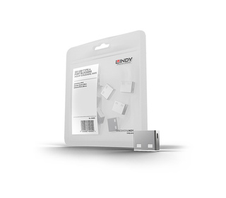 Lindy 40464 bloqueur de port USB Type-A Blanc Acrylonitrile-Butadiène-Styrène (ABS) 10 pièce(s)