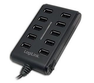 LogiLink USB 2.0 10-Port Hub with On/Off Switch 480 Mbit/s