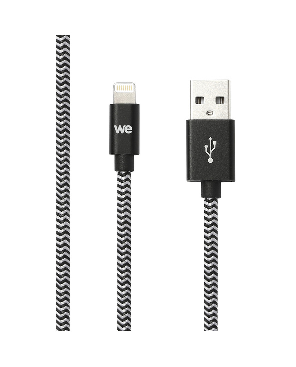 WE WEUSBLIGHTNY200N câble de téléphone portable Noir, Blanc 2 m USB A Lightning