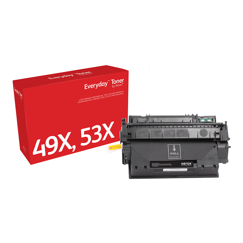 Everyday Toner Noir  de Xerox compatible avec HP 49X/53X (Q5949X/ Q7553X), Grande capacité