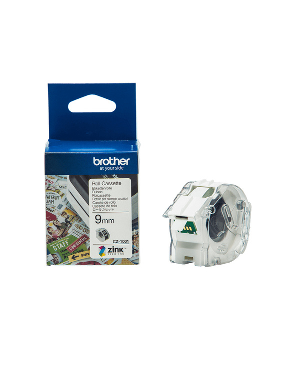 Brother CZ-1001- Ruban d'étiquettes tout-en-couleur , 9 mm de large