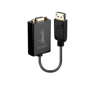 Lindy 41006 câble vidéo et adaptateur 0,15 m VGA (D-Sub) DisplayPort Noir
