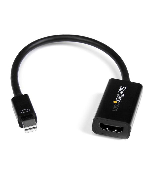 StarTech.com Adaptateur actif Mini DisplayPort 1.2 vers HDMI 4K pour Utrabook / PC portable compatible Mini DP - M/F - Noir