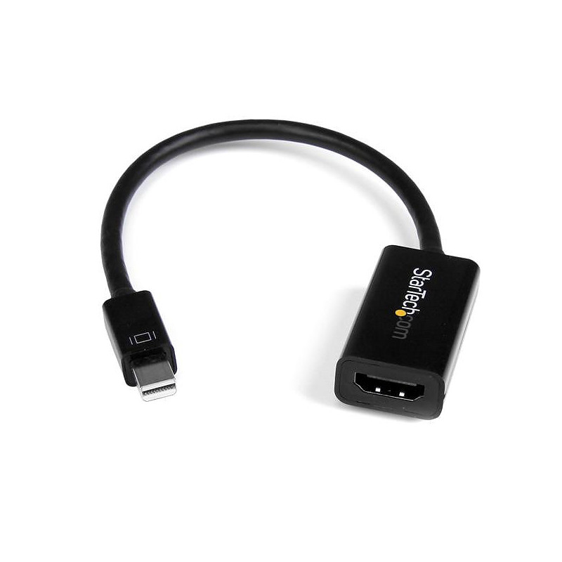 StarTech.com Adaptateur actif Mini DisplayPort 1.2 vers HDMI 4K pour Utrabook / PC portable compatible Mini DP - M/F - Noir