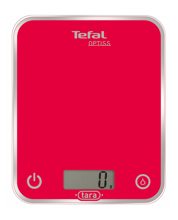 Tefal Optiss Rouge Rectangle Balance de ménage électronique Tefal Optiss Rouge Rectangle Balance de ménage électronique