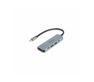 DICOTA D32060 hub & concentrateur USB Type-C Argent