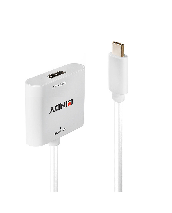 Lindy 43339 câble vidéo et adaptateur 0,1 m USB Type-C HDMI Blanc
