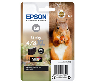 Epson Squirrel Singlepack Grey 478XL Claria Photo HD Ink