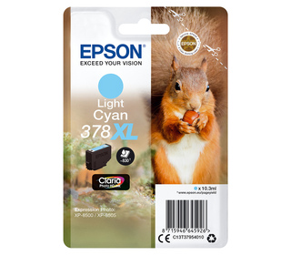 Epson Squirrel Singlepack Light Cyan 378XL Claria Photo HD Ink