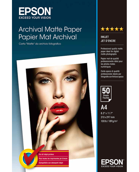 Epson Archival Matte Paper - A4 - 50 Feuilles