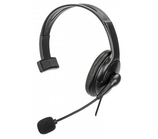Manhattan 180849 écouteur/casque Avec fil Arceau Bureau/Centre d'appels USB Type-A Noir