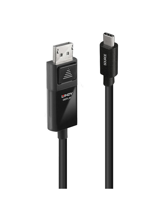 Lindy 43341 câble vidéo et adaptateur 1 m USB Type-C DisplayPort Noir