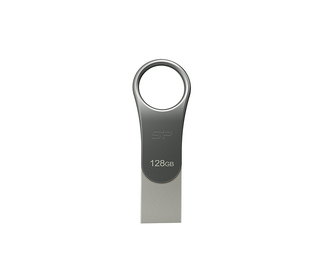 Silicon Power Mobile C80 lecteur USB flash 128 Go USB Type-A / USB Type-C 3.2 Gen 1 (3.1 Gen 1) Titane