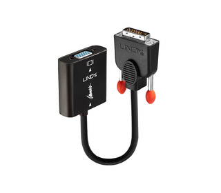 Lindy 38189 câble vidéo et adaptateur 0,1 m DVI-D VGA (D-Sub) Noir