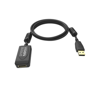 Vision TC 5MUSBEXT+/BL- câble USB 5 m USB 2.0 USB A Noir