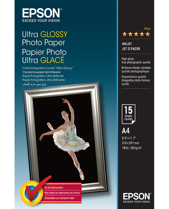 Epson Ultra Glossy Photo Paper - A4 - 15 Feuilles