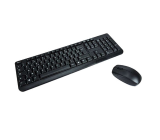 MCL ACK-2012W/N clavier Souris incluse Universel RF sans fil AZERTY Français Noir