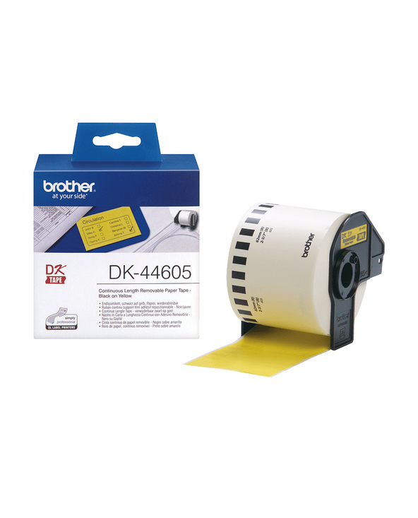 Brother DK44605 - Ruban de papier continu original – Jaune, 62 mm x 30,48 m